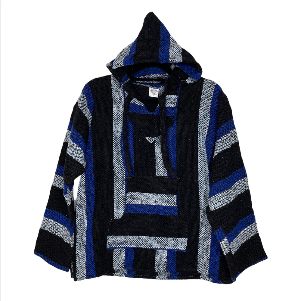 Baja Hoodie Mexican Blanket Hoodie Artisan Made Small